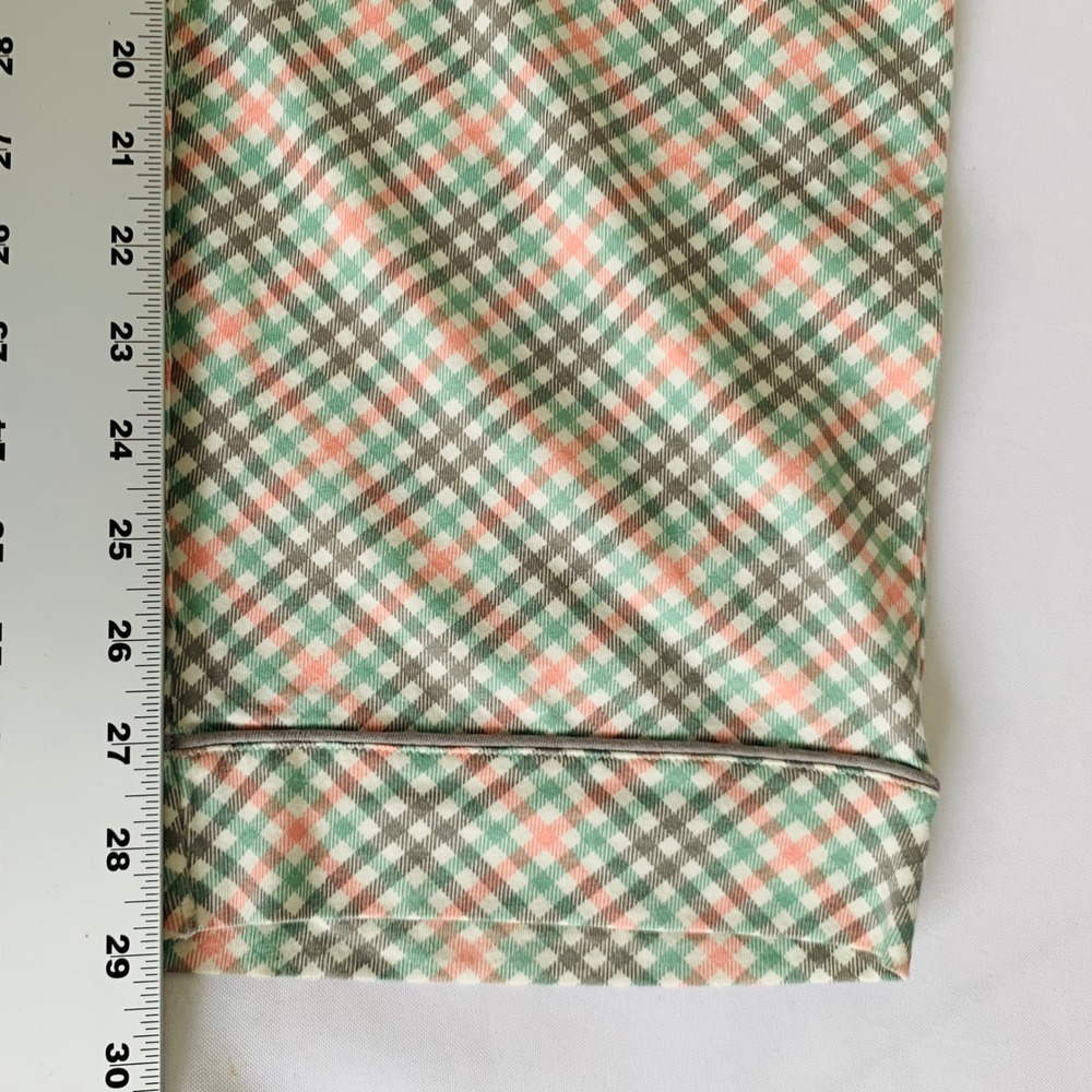 Poppy & Clay Pajama Set Women XL Green Plaid Organic Cotton Coastal Quiet Luxury - Picture 12 of 13